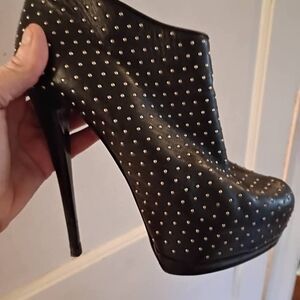 Studded Black Ankle Boots